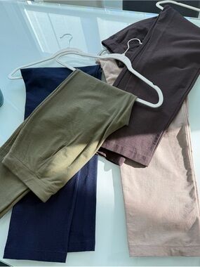 Eileen Fisher Cropped Pants Bundle in Olive, Navy, Mauve, and Taupe $38 each